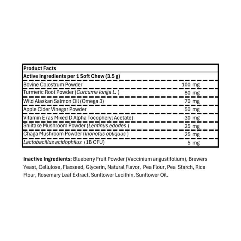 Probiotic Soft Chews - Chicken & Bacon Flavor